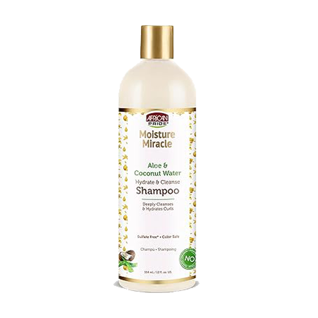 African Pride Aloe and Coconut Water Hydrate and Cleanse Shampoo 354ml bottle