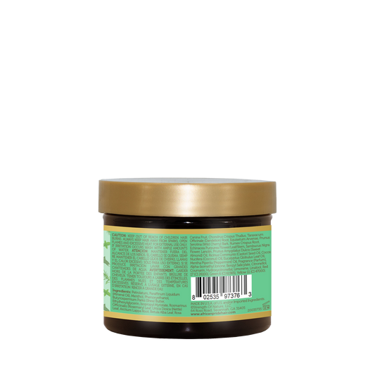 African Pride Feel It Formula Peppermint, Rosemary & Sage Balm 113 g — back and ingredient label
