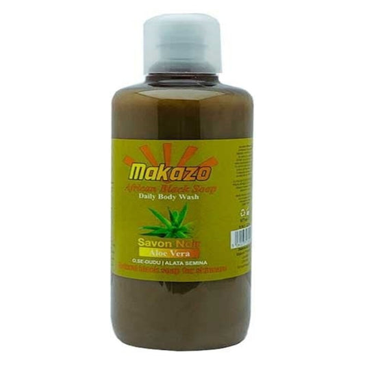 Makazo  African Black Soap Savon Noir Aleo Vera product packaging