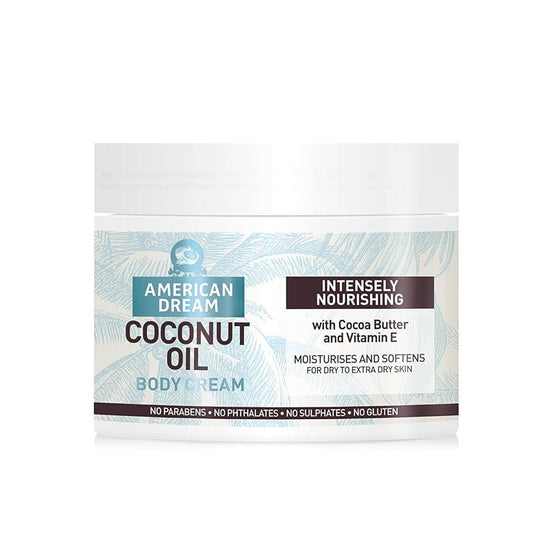 AMERICAN DREAM COCONUT OIL BODY CREAM WITH COCOA BUTTER & VITAMIN E