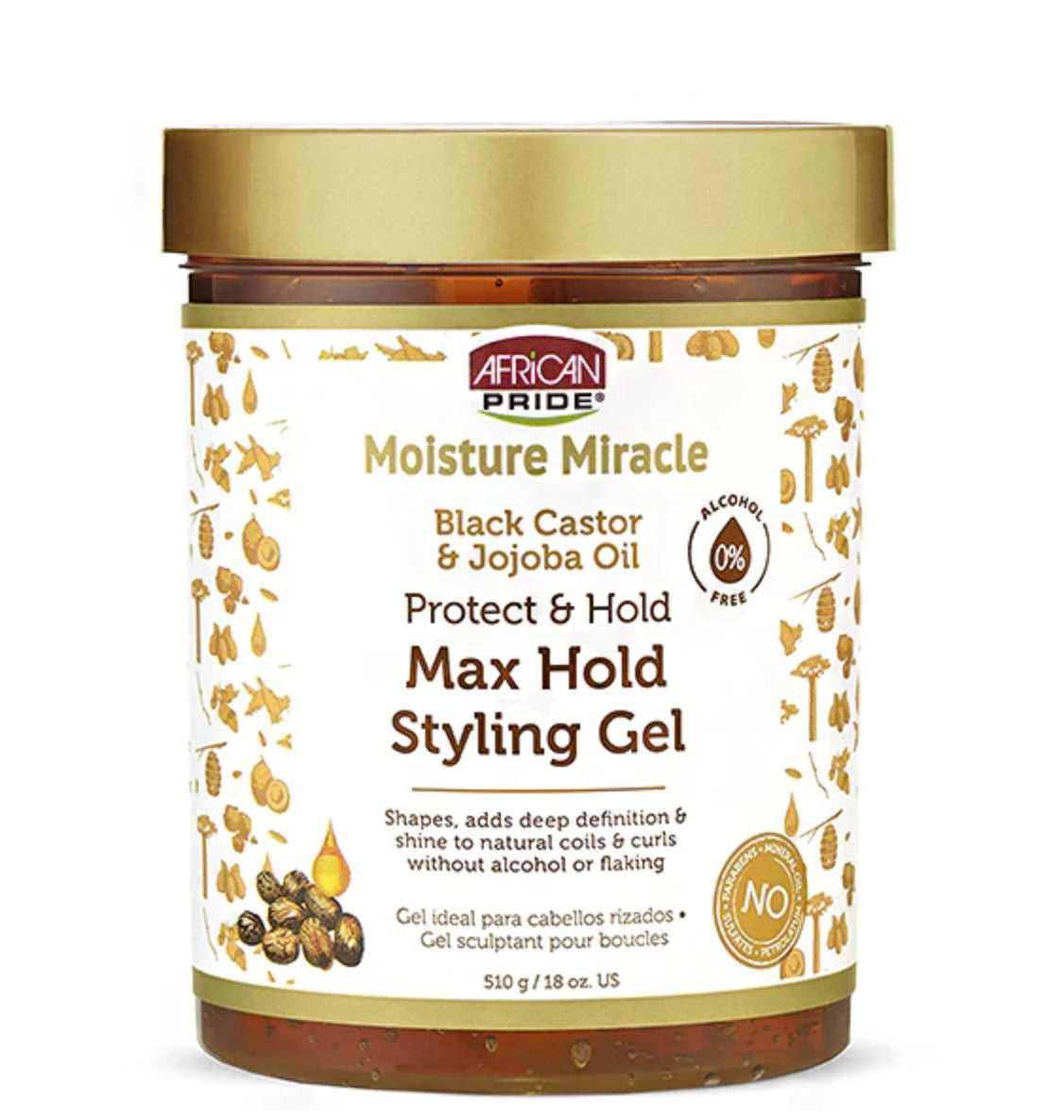 MOISTURE MIRACLE BLACK CASTOR AND JOJOBA OIL MAX HOLD STYLING GEL product image