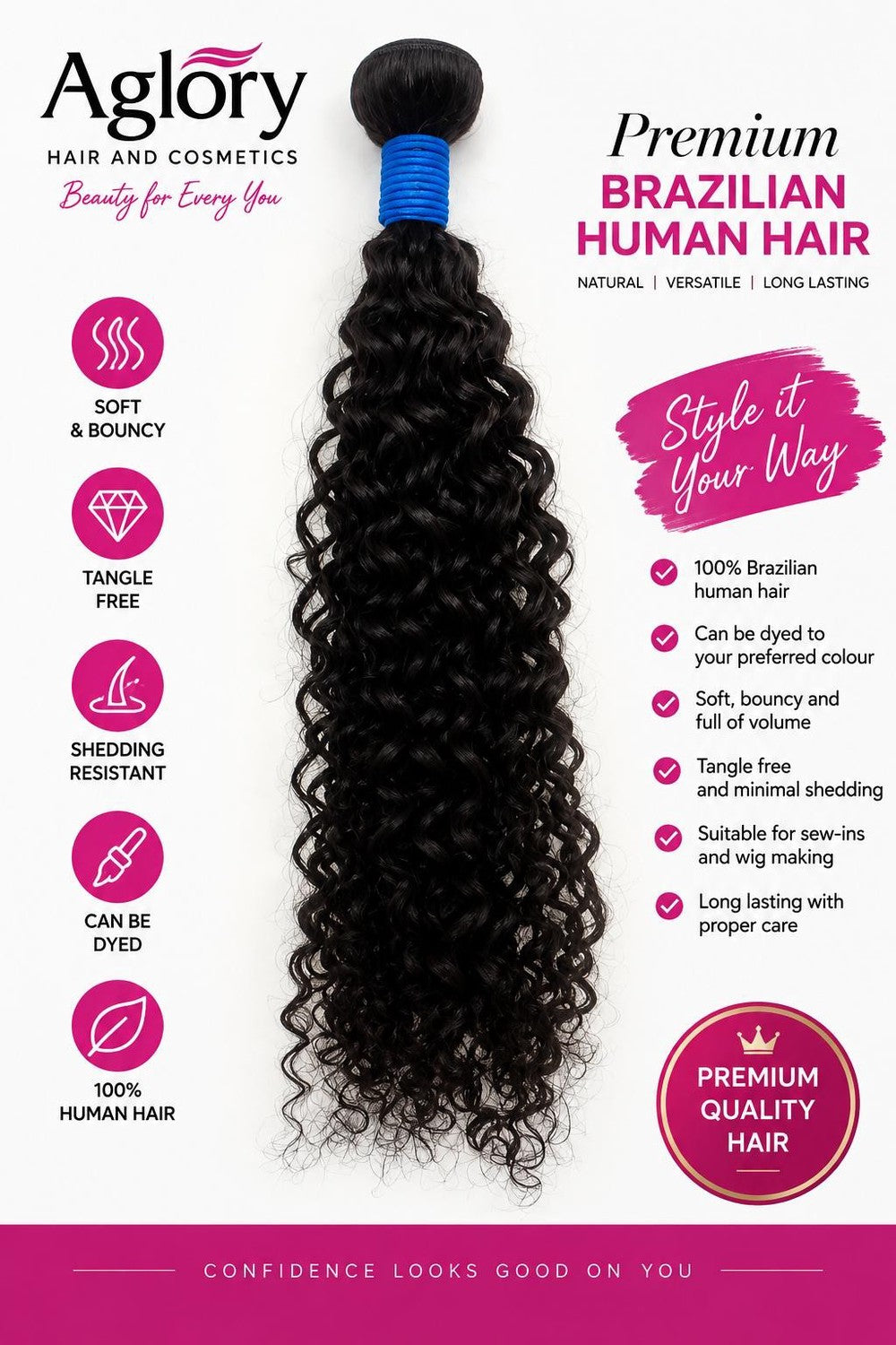 100% NATURAL BRAZILLIAN HAIR DEEP WAVE