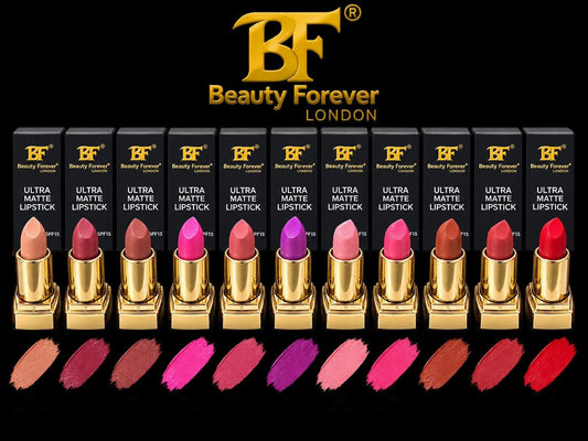Beauty Forever Ultra Matte Lipstick colour collection