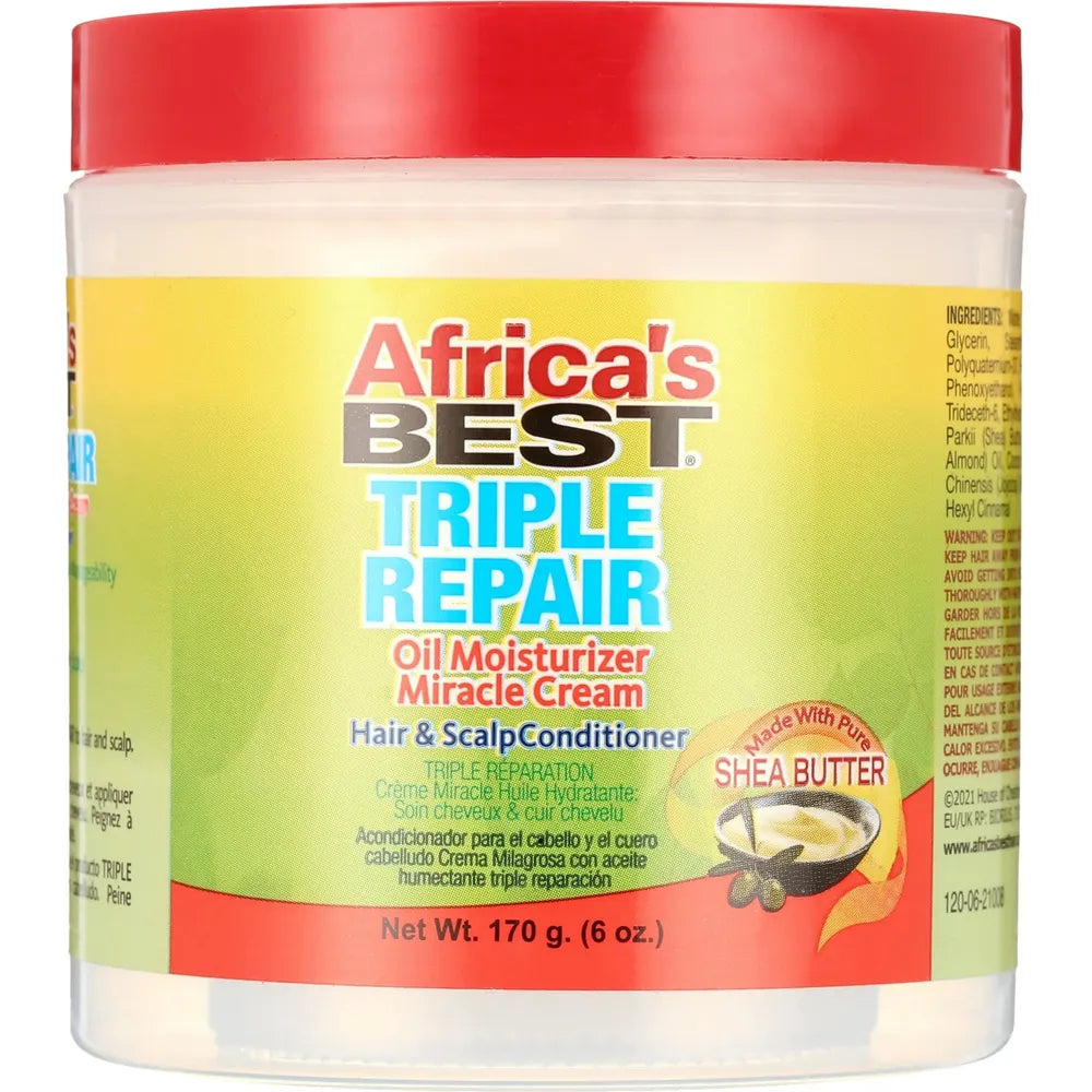 Africa's Best Triple Repair Oil Moisturizer Miracle Cream Hair & Scalp Conditioner