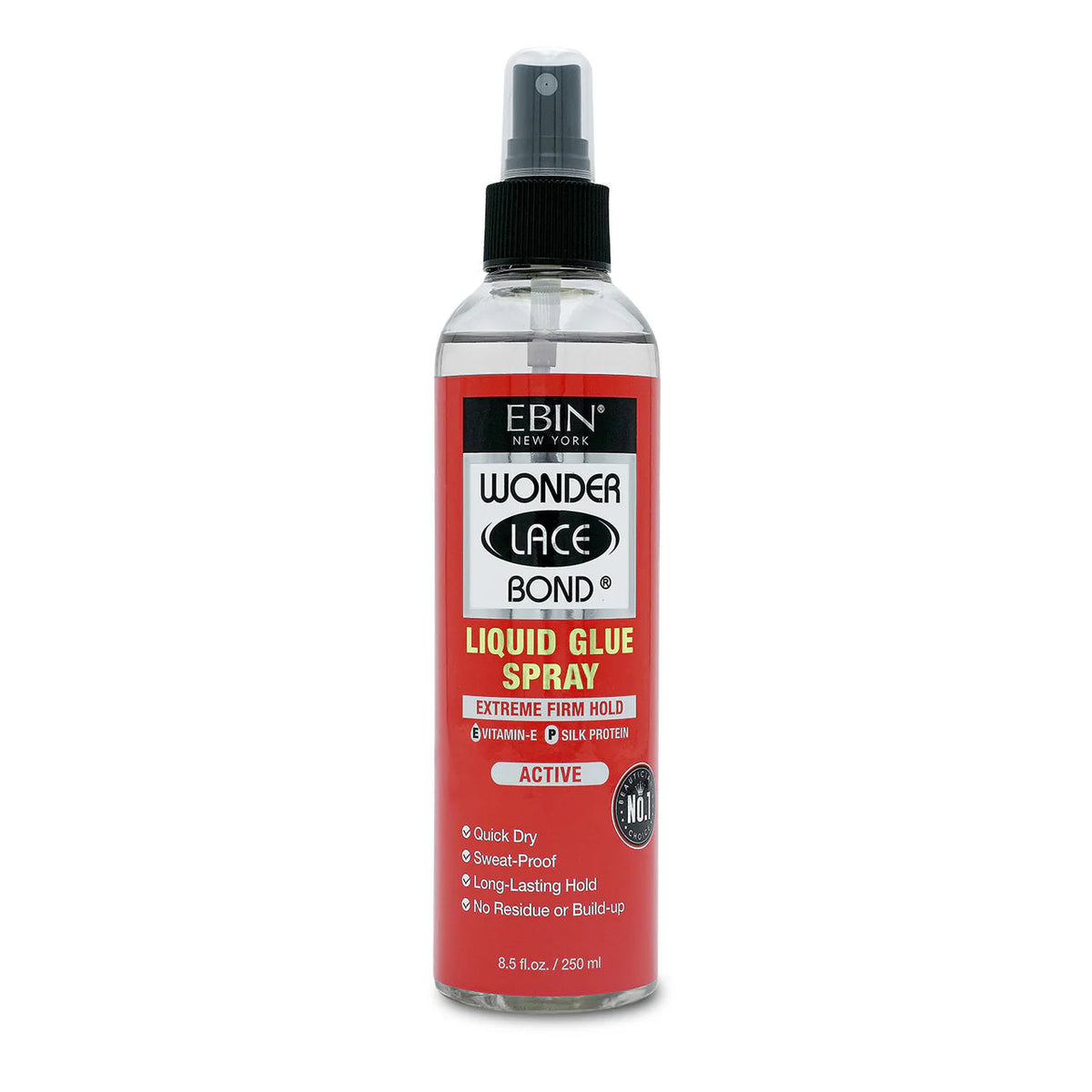 EBIN Wonder Lace Bond Liquid Glue Spray (8.5oz) — Active, 250 ml pictured