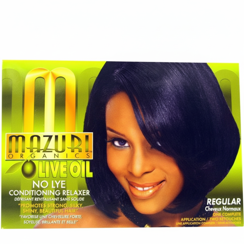 Mazuri  Olive Oil No Lye Conditioning Hair Relaxer Kit Regular
