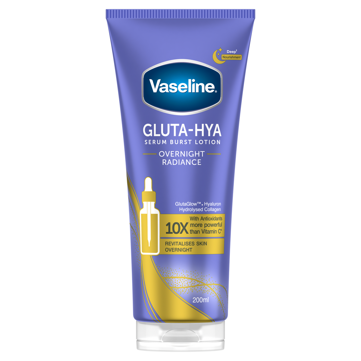 Vaseline Gluta-Hya Overnight Radiance Serum Burst Body Lotion 200 ml