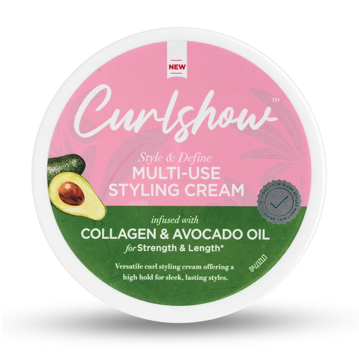 ORS Olive Oil CurlShow Multi-Use Styling Cream 340 g — lid view — SKU 632169121779