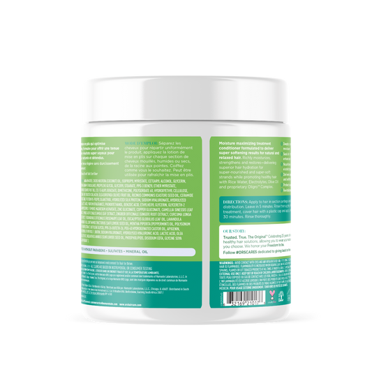 ORS Olive Oil Max Moisture Deep Treatment Conditioner 567 g — back and side label — SKU 632169210176