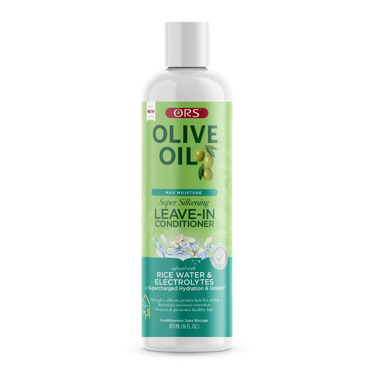 ORS Olive Oil Max Moisture Leave-In Conditioner 473 ml — front pack — SKU 632169210206