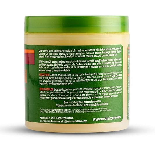 ORS Carrot Oil Hair Creme 170g - rear or side label view 1 - SKU 632169110438