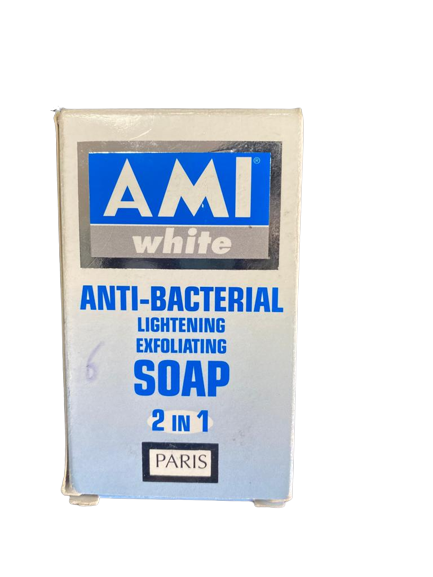 Ami White Anti-Bacterial Lightening Exfoliating Soap 2in1 3.5oz/100g