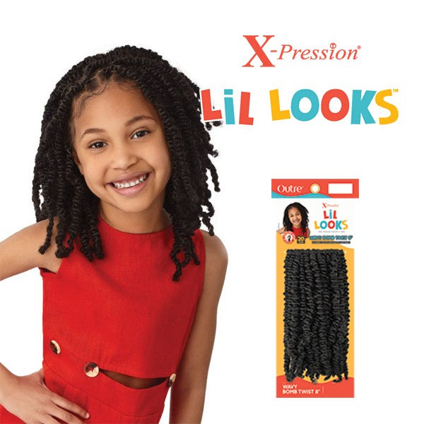 X-Pression Lil Looks Wavy Bomb Twist 8"
