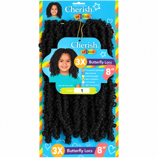 Cherish Junior Butterfly Locs 3X 8"
