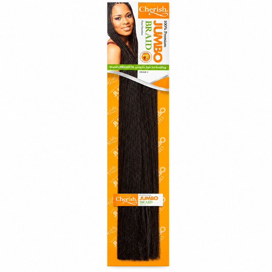 Cherish 100% Premium Jumbo Braid packaging, colour 1