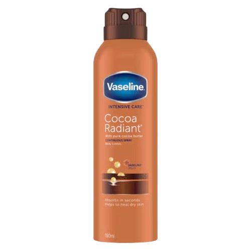 VASELINE COCOA RADIANR CONTINUOUS SPRAY BODY LOTION 190ML