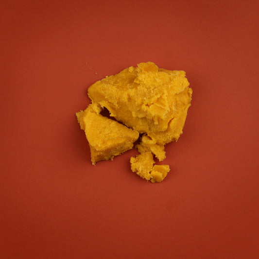 Kuza 100% Pure African Shea Butter - Chunky Yellow, 10 oz product texture — SKU 074867679334