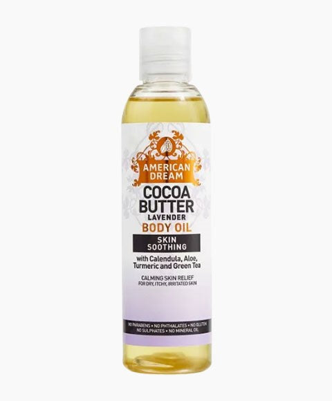 American Dream Cocoa Butter Lavender Body Oil Skin Soothing
