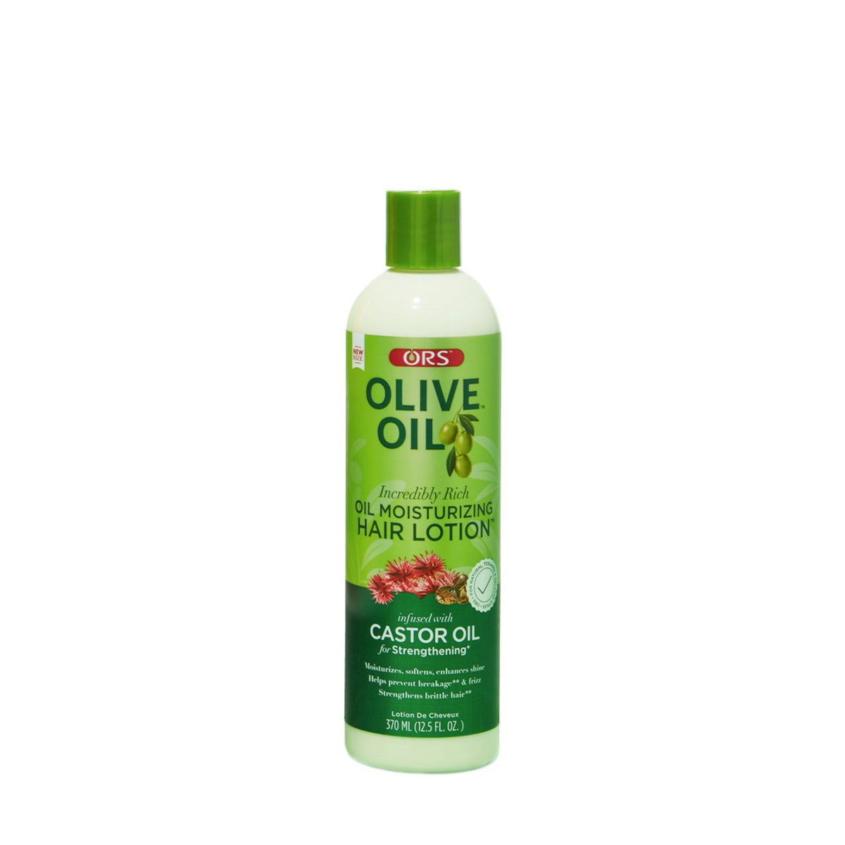 ORS Olive Oil Moisturizing Hair Lotion with Castor Oil, 370ml bottle