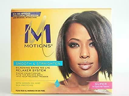 Motions Smooth & Straighten Silkening Shine No-Lye Relaxer Kit Super