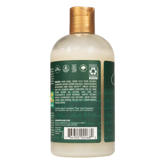 SHEA MOISTURE AMLA OIL BOND REPAIR SHAMPOO — 384 ml bottle rear label, view 1 — SKU 764302024682