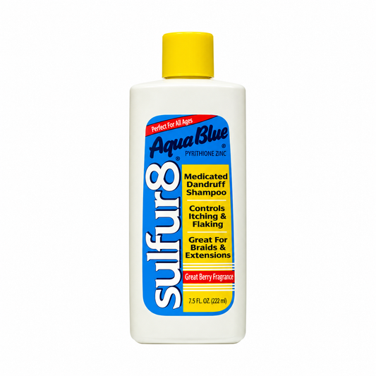 Sulfur 8  Aqua Blue with Pyrithione Zinc Medicated Dandruff Shampoo — restored product photograph