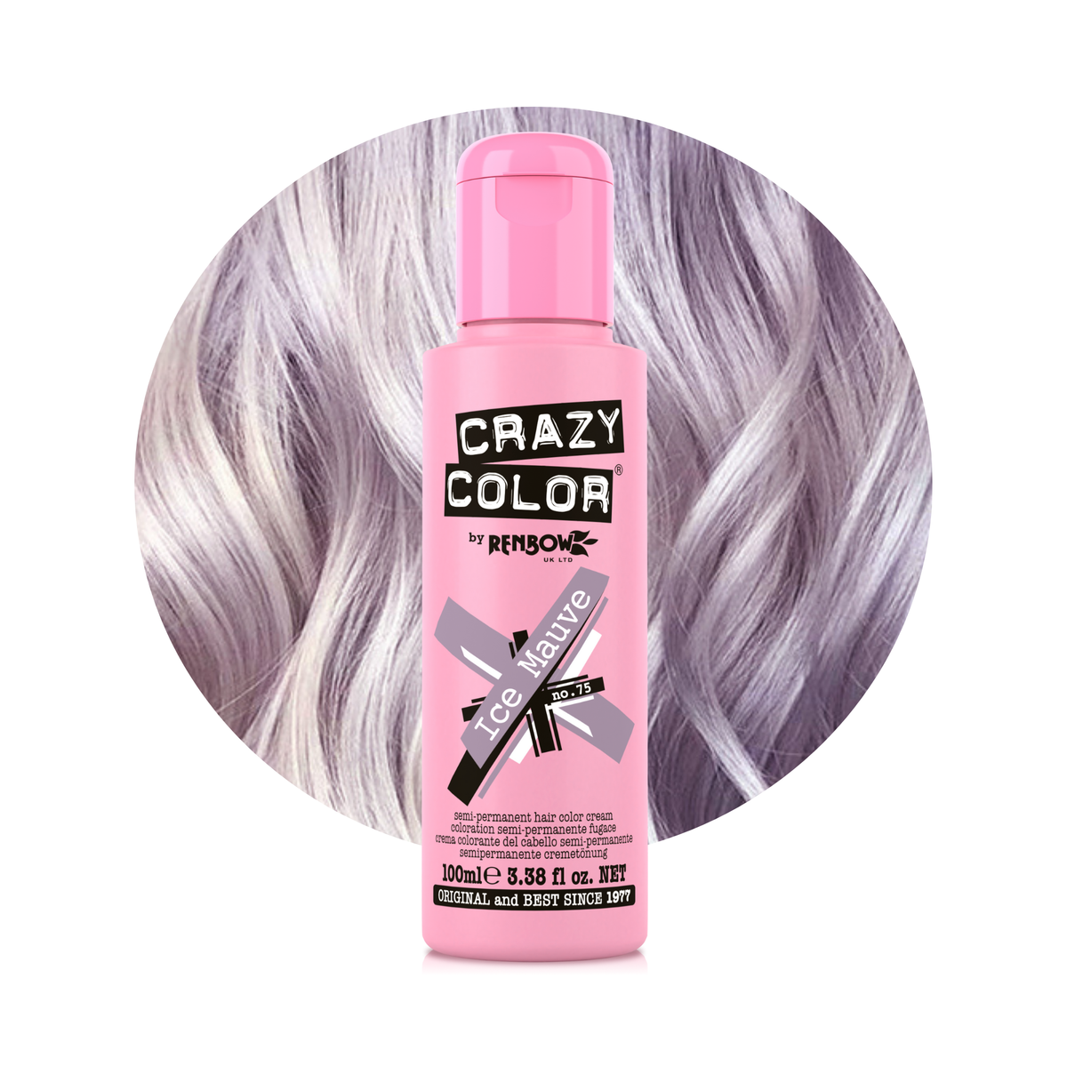 Crazy Color By Renbow Semi-Permanent Hair Color — Ice Mauve no.75