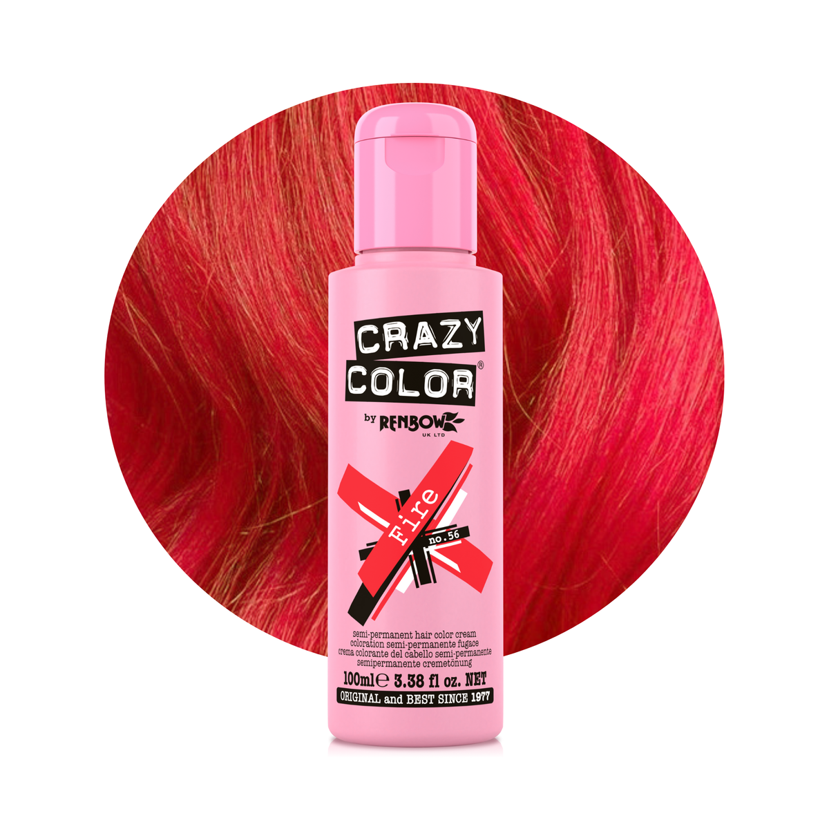 Crazy Color By Renbow Semi-Permanent Hair Color — Fire no.56