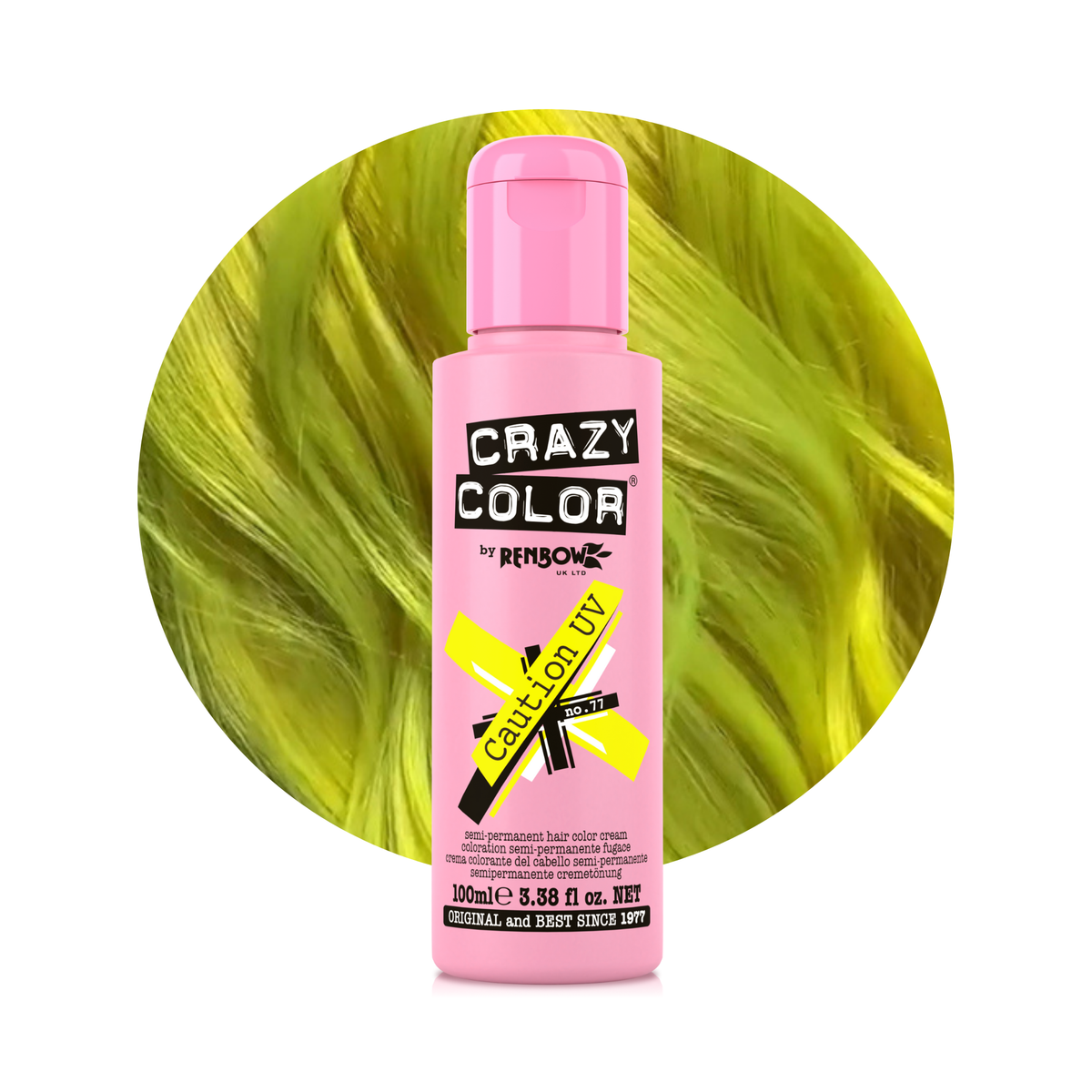 Crazy Color By Renbow Semi-Permanent Hair Color — Caution UV no.77