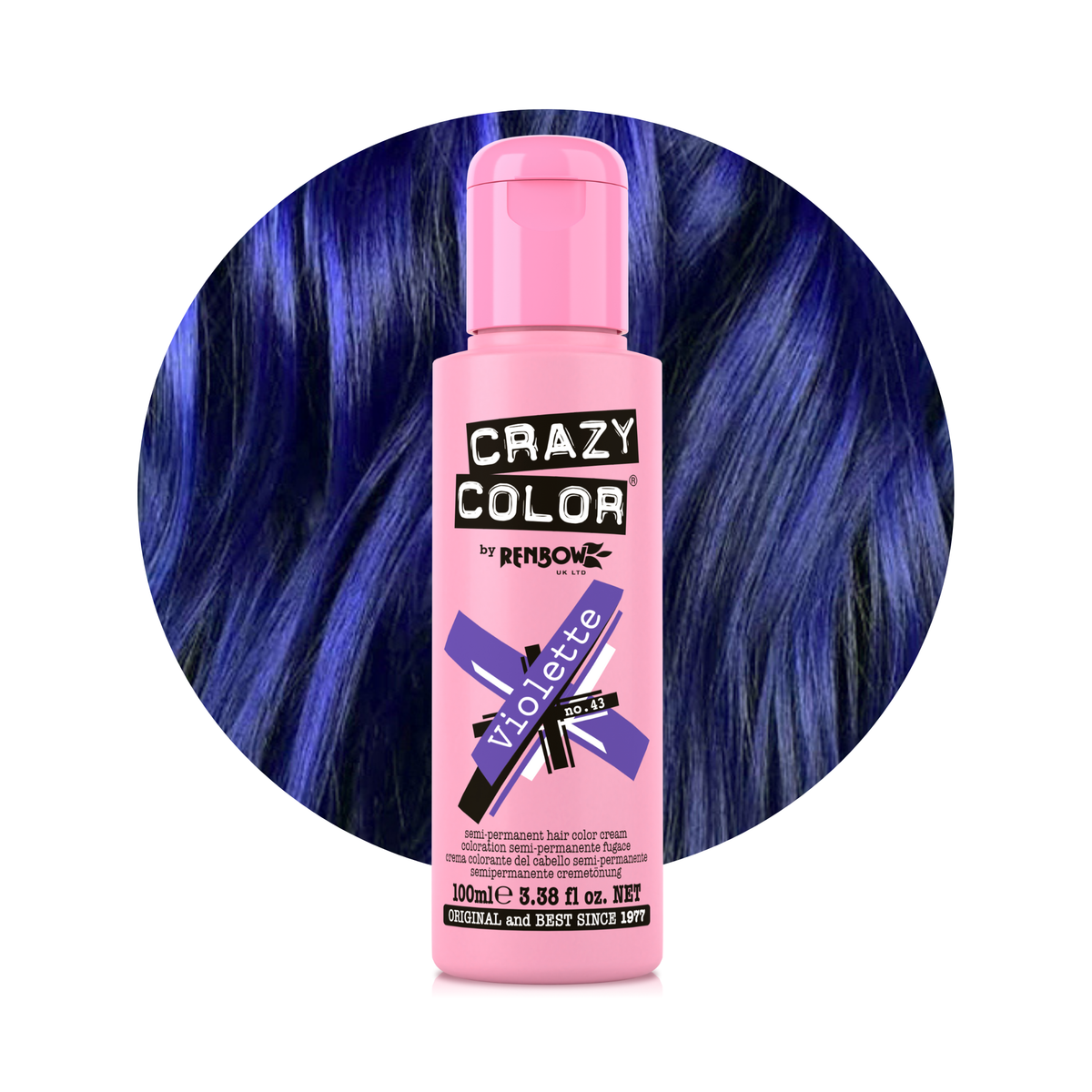 Crazy Color By Renbow Semi-Permanent Hair Color — Violette no.43