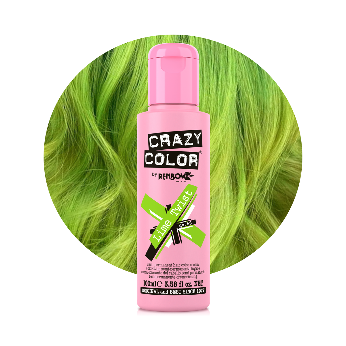 Crazy Color By Renbow Semi-Permanent Hair Color — Lime Twist no.68