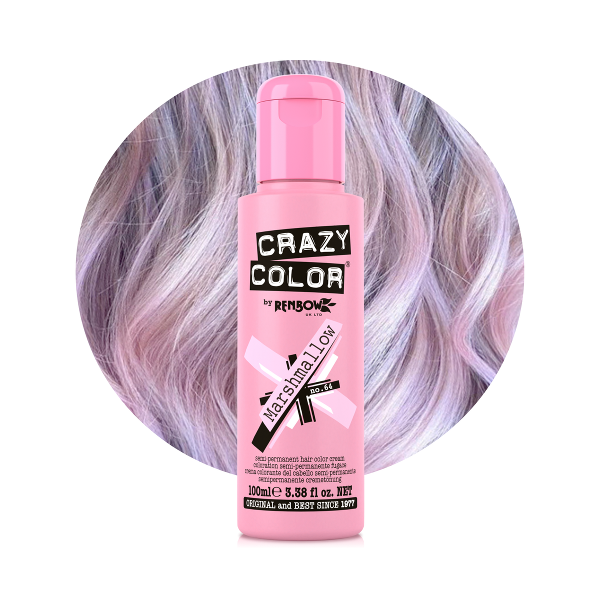 Crazy Color By Renbow Semi-Permanent Hair Color — Marshmallow no.64 — SKU 5060148619880