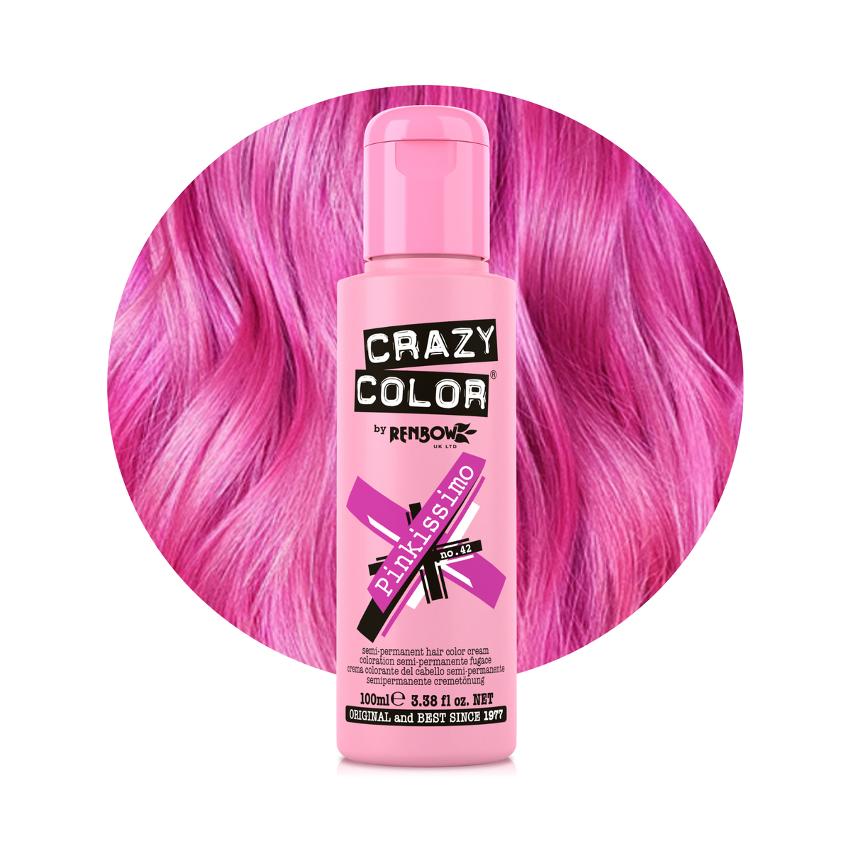 Crazy Color By Renbow Semi-Permanent Hair Color — Pinkissimo no.42