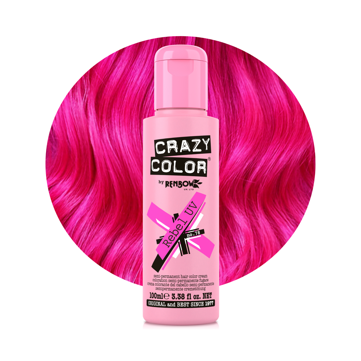 Crazy Color By Renbow Semi-Permanent Hair Color — Rebel UV no.78