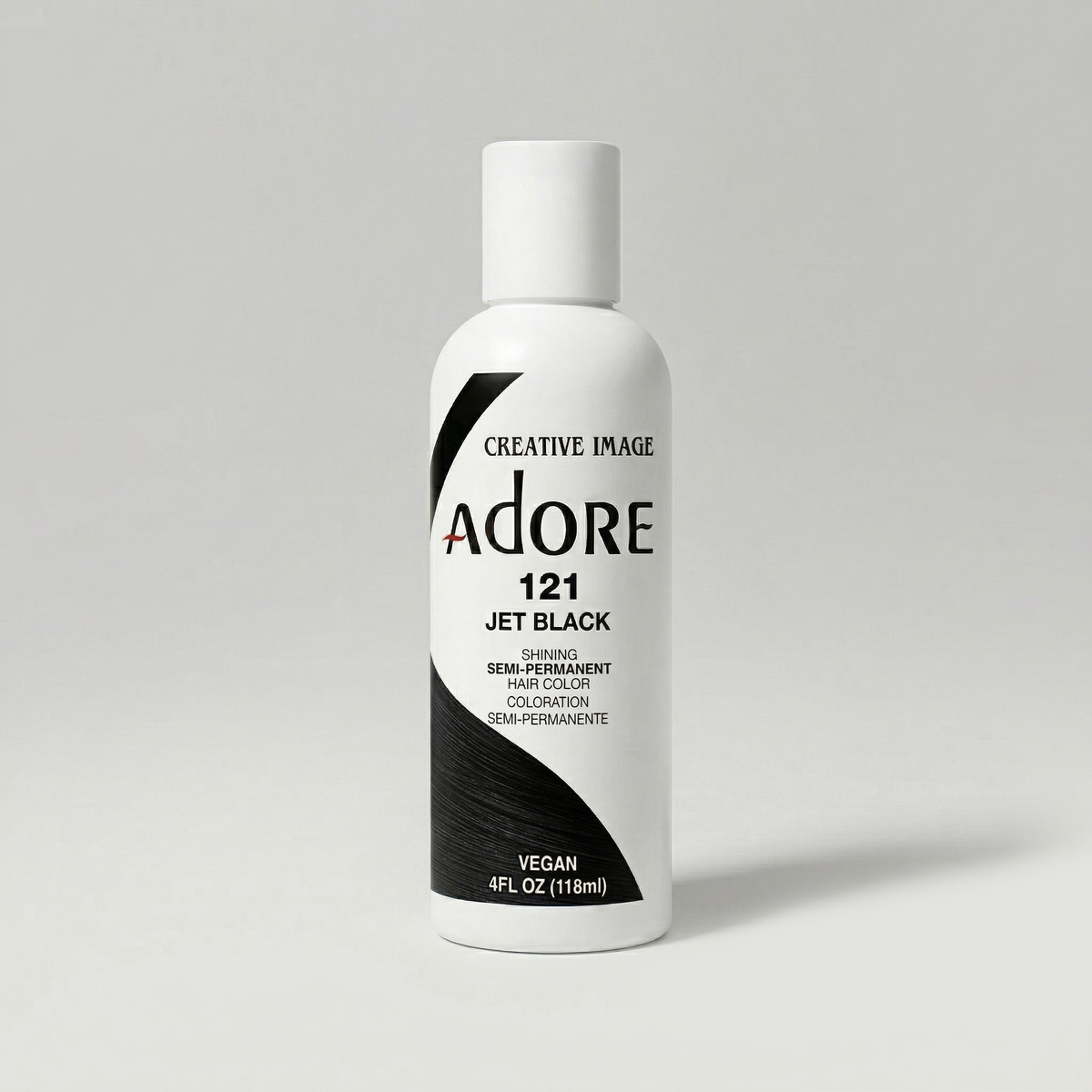 Adore Semi-Permanent Hair Colour 118ml — 121 Jet Black — SKU 661157101219