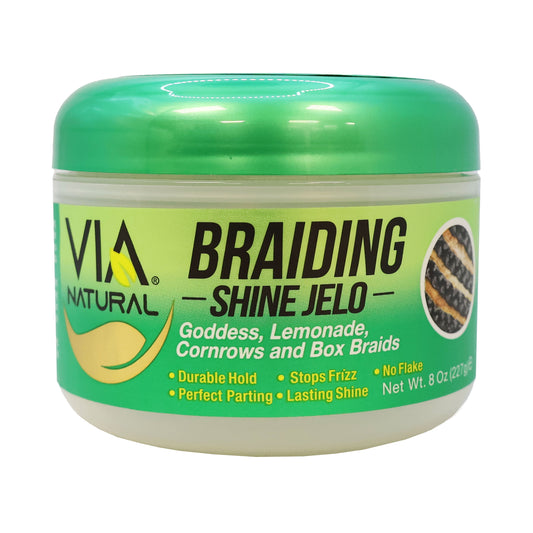 VIA Natural Braiding Shine Jelo regular, 8oz green jar